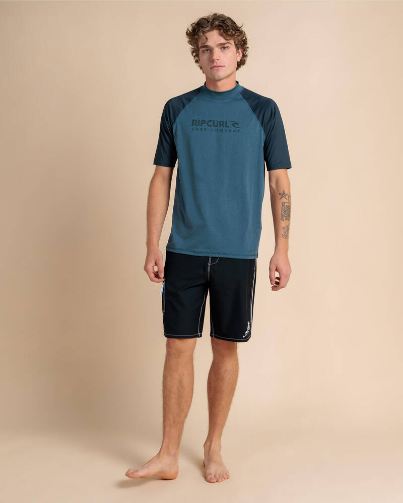 Rip Curl Shock Short Sleeve Rash Vest for Mens