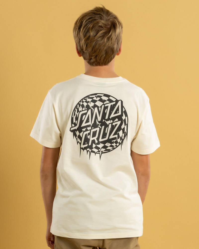 Santa Cruz Boys' Check Waste Dot Mono Reflect T-Shirt for Mens