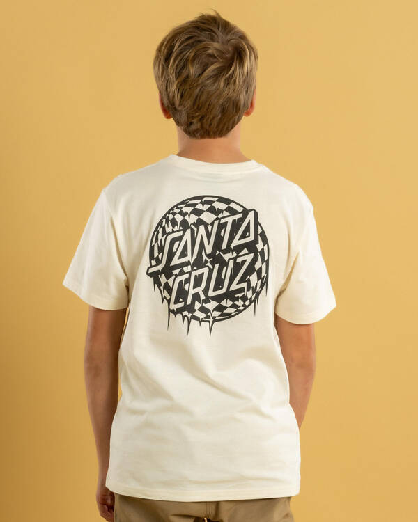 Santa Cruz Boys' Check Waste Dot Mono Reflect T-Shirt for Mens