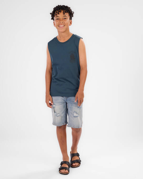 Salty Life Boys' Kraken's Hold Muscle Tank for Mens