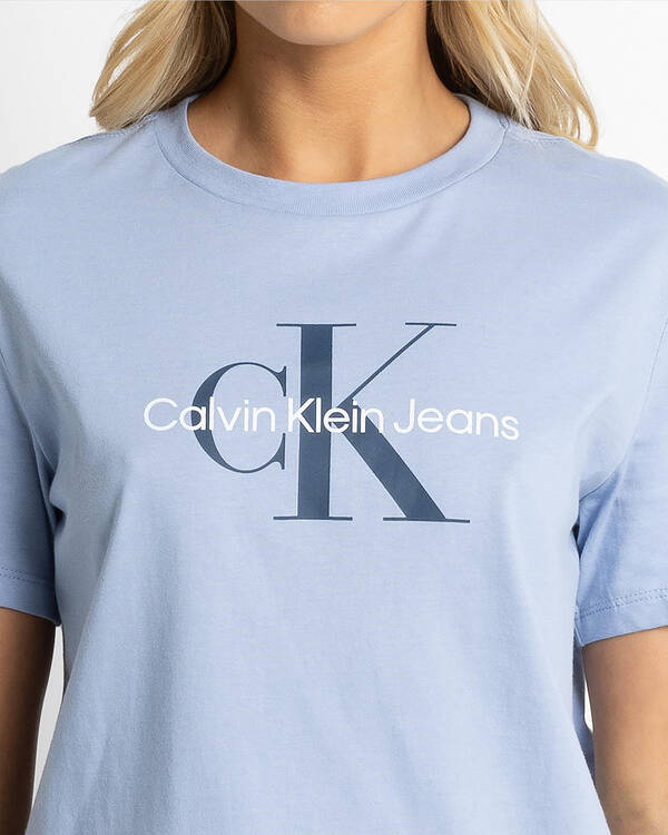 Calvin Klein Monologo Crew Neck T-Shirt for Womens