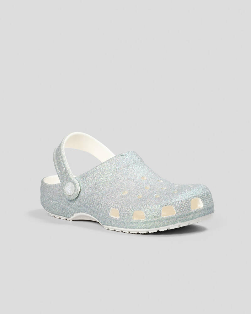 Crocs Kids' Classic Glitter Clogs for Unisex