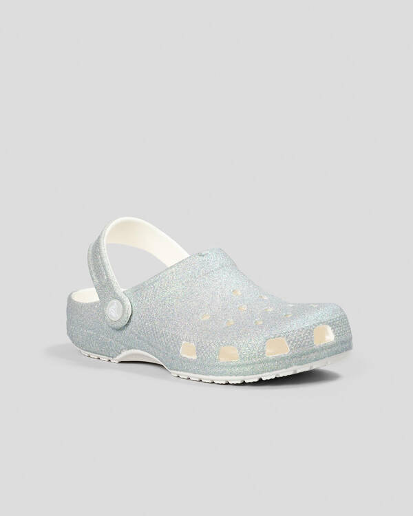 Crocs Kids' Classic Glitter Clogs for Unisex
