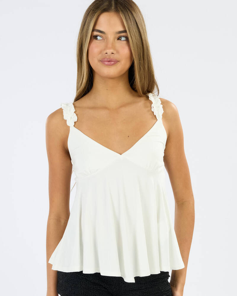 Ava And Ever Girls' Basic Myla Rib Scoop Tank Top for Womens