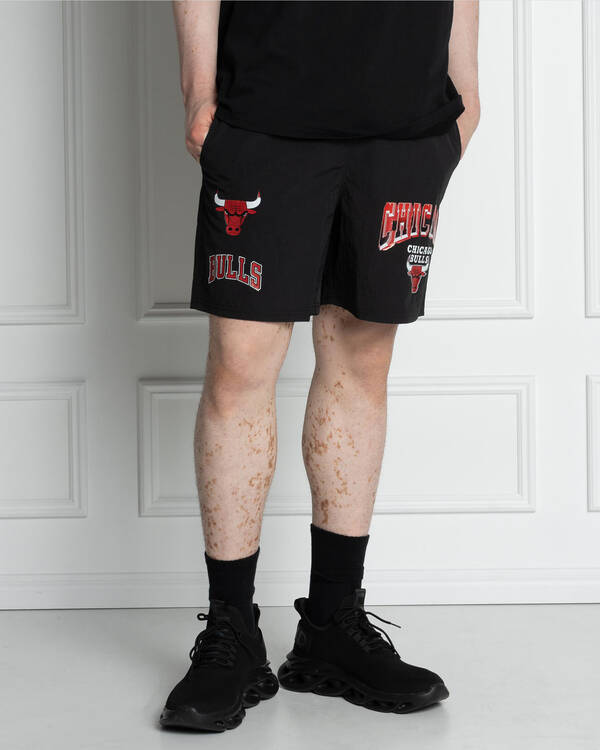 NBA Chicago Bulls Angola Nylon Shorts for Mens