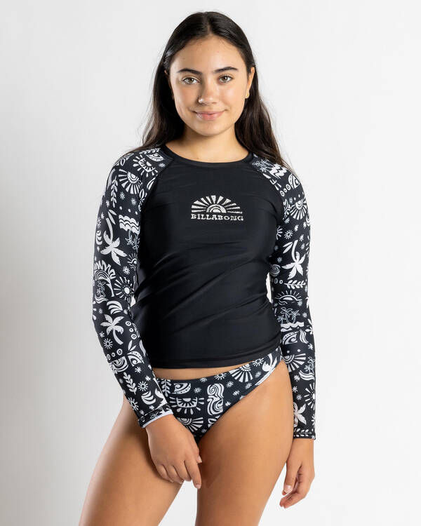 Billabong Girls' Paradise Stamp Rash Vest Set for Womens