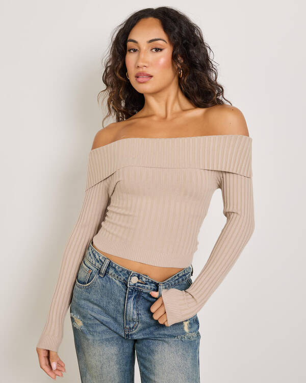 Ari Off Shoulder Knit Top