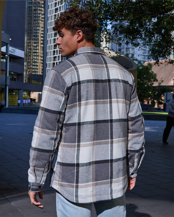 Skylark Fractured Long Sleeve Flannel Shirt for Mens