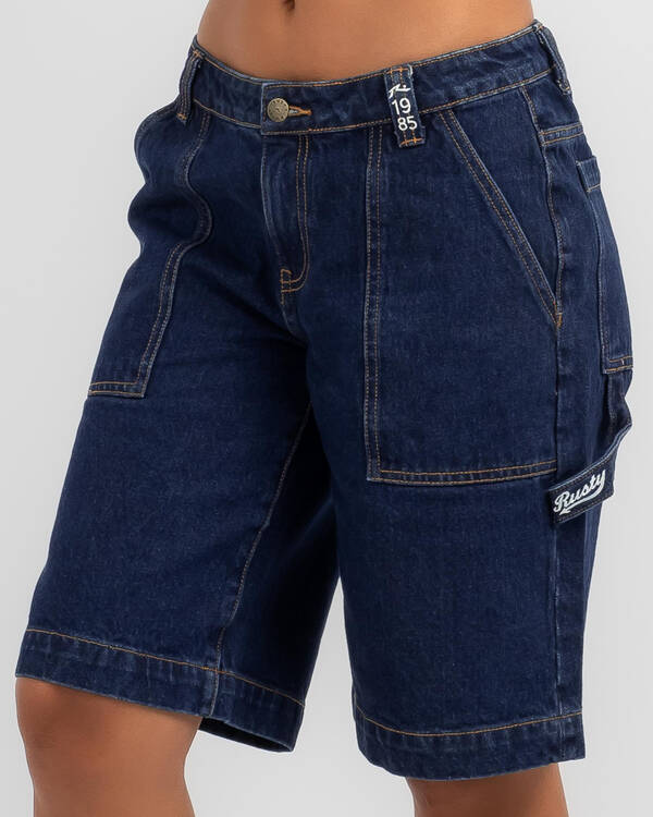 Rusty Billie Low Rise Carpenter Shorts for Womens
