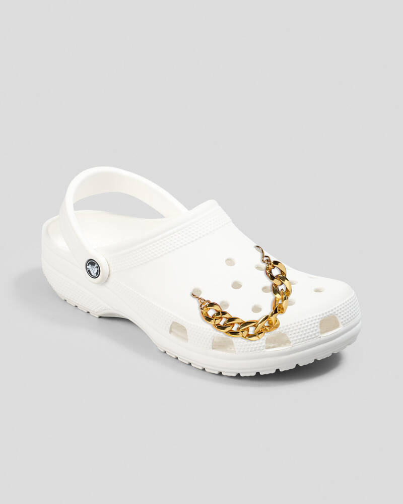 Crocs Gold Cuban Strap Chain Jibbitz for Unisex