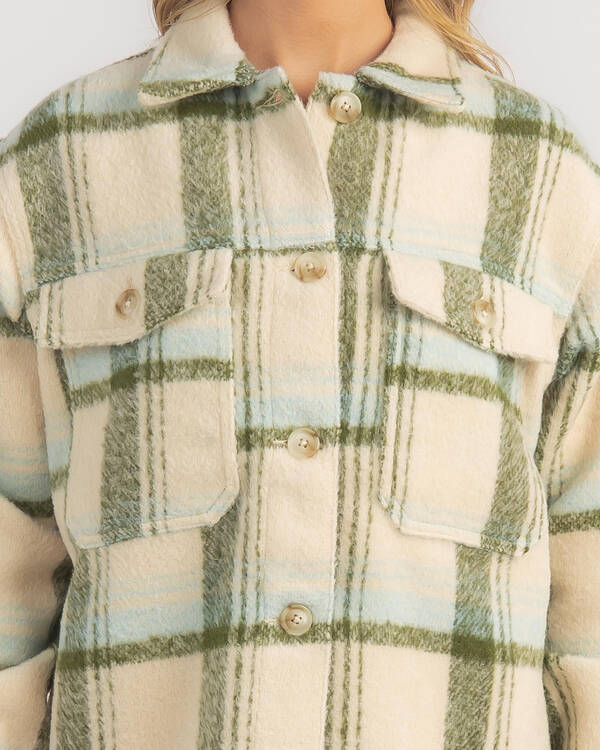 RVCA Valley Plaid Shacket for Womens