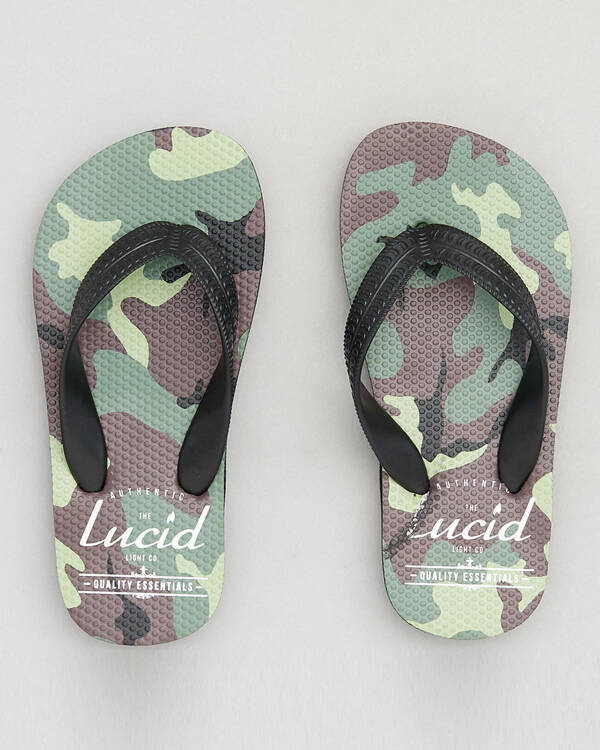 Lucid Junior Boys' Camo Wedge Thongs for Mens
