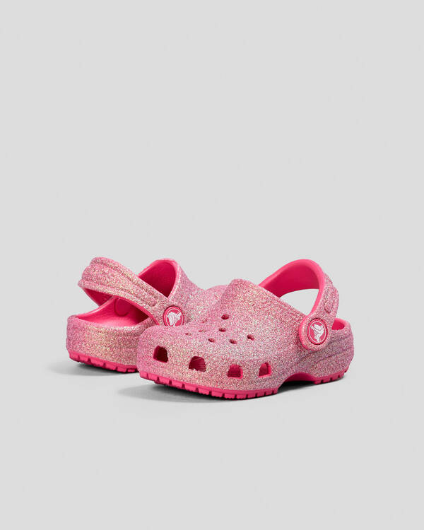 Crocs Toddlers' Classic Glitter Clogs for Unisex