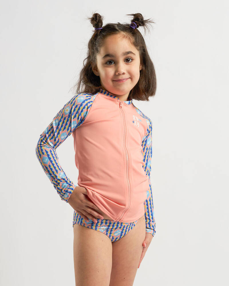 Roxy Toddlers' Tiles Long Sleeve Rash Vest Set for Womens