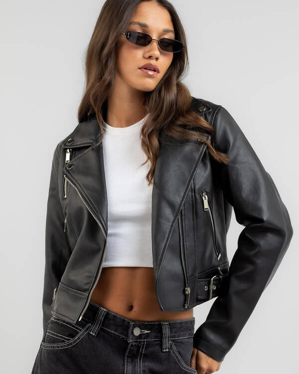 Ava And Ever Sandy Faux Leather Jacket for Womens