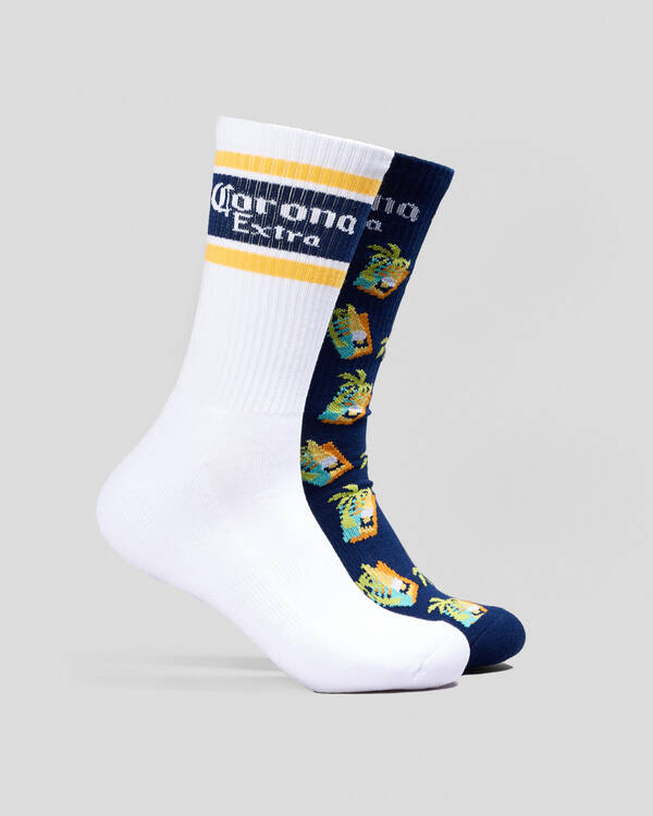 FOOT-IES Corona Beach Life Sneaker Socks 2 Pack for Mens
