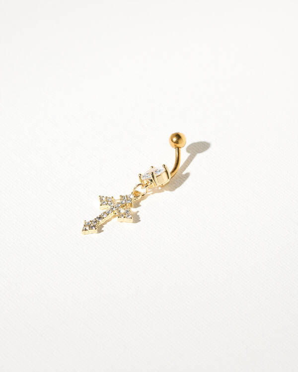 Karyn In LA Santiago Cross Belly Ring Pack for Womens