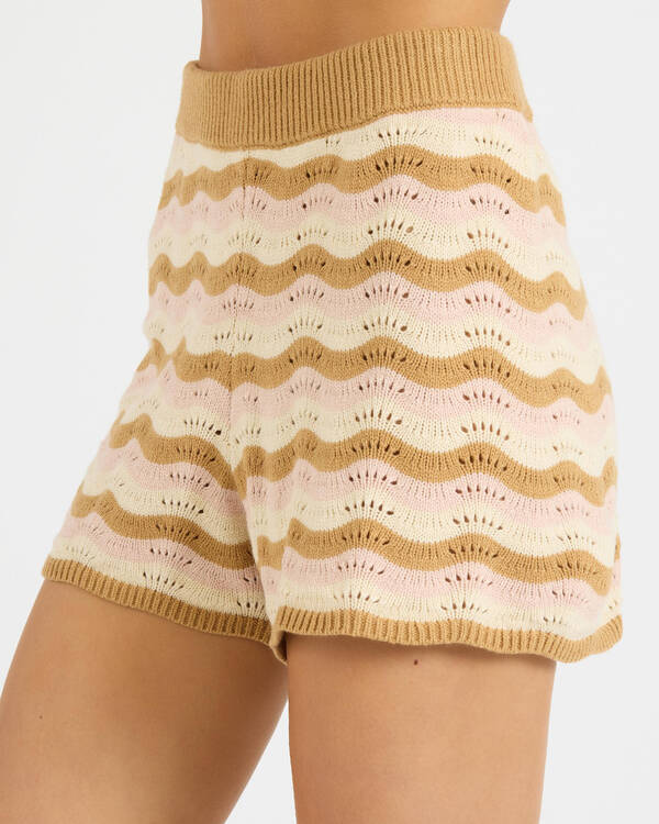 Rhythm Aries Stripe Knit Shorts for Womens