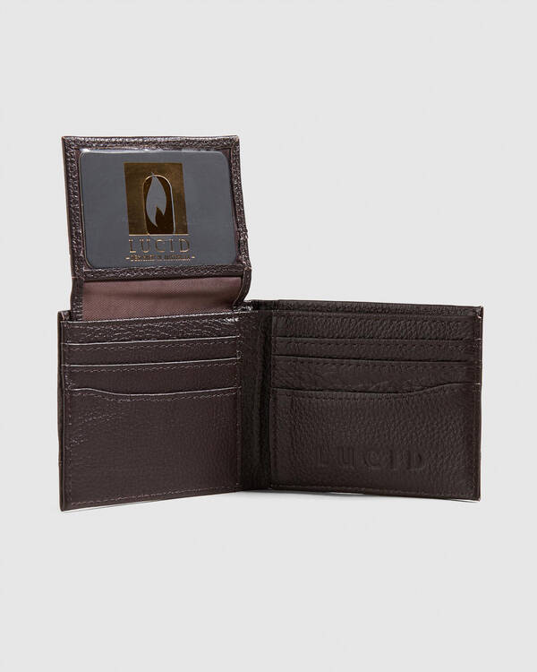 Lucid Title Leather Wallet for Mens