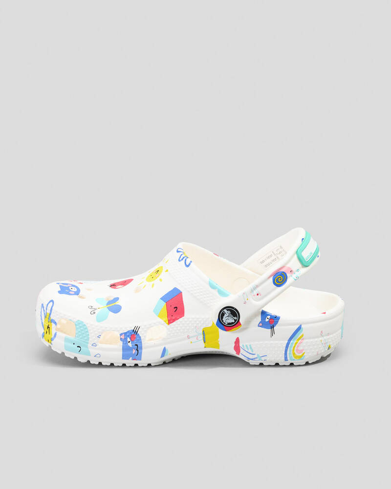 Crocs Kids' Classic Doodle Print Clogs for Unisex