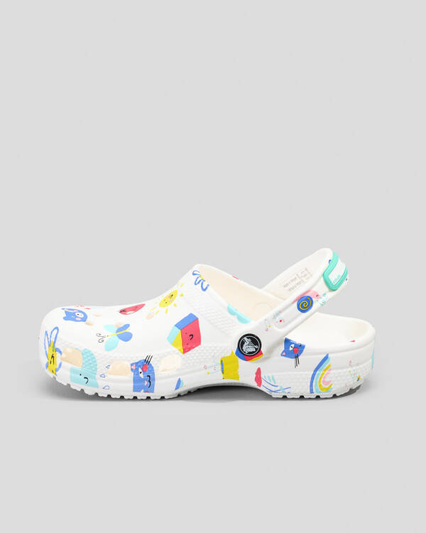 Crocs Kids' Classic Doodle Print Clogs for Unisex