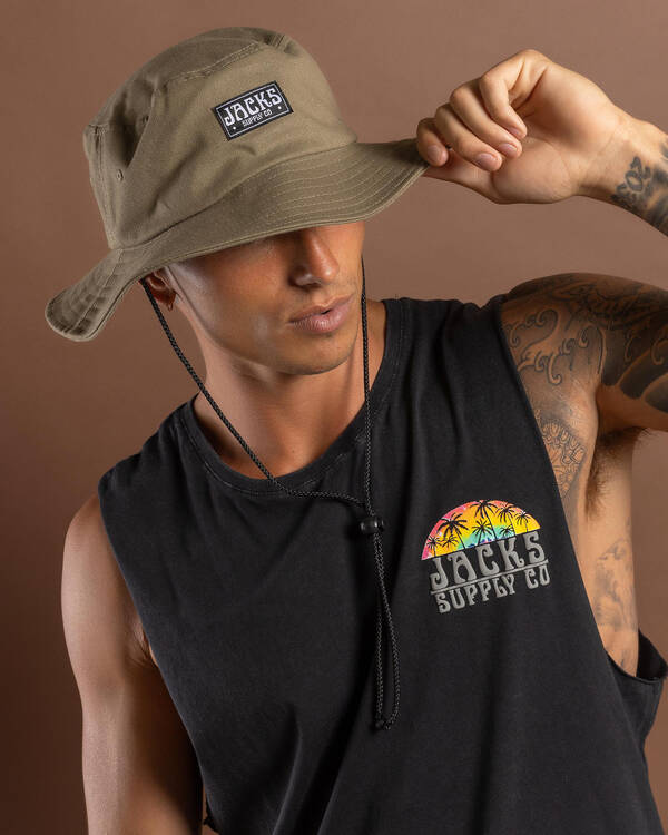 Jacks Contour Wide Brim Hat for Mens