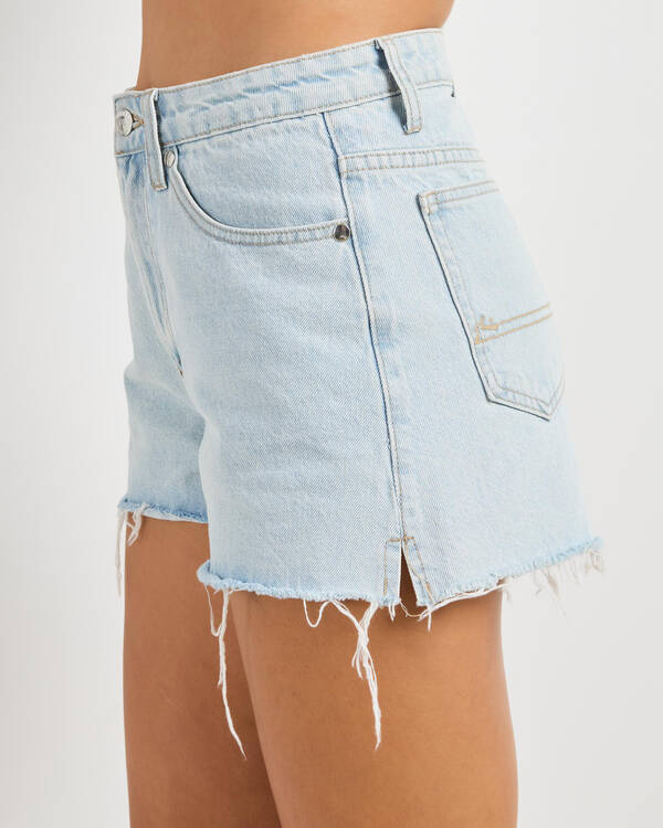Rusty Penny Kick Flare Denim Shorts for Womens