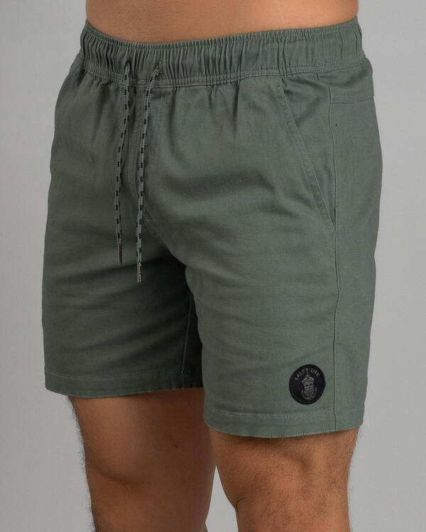 Salty Life Vision Elastic Waist Shorts for Mens