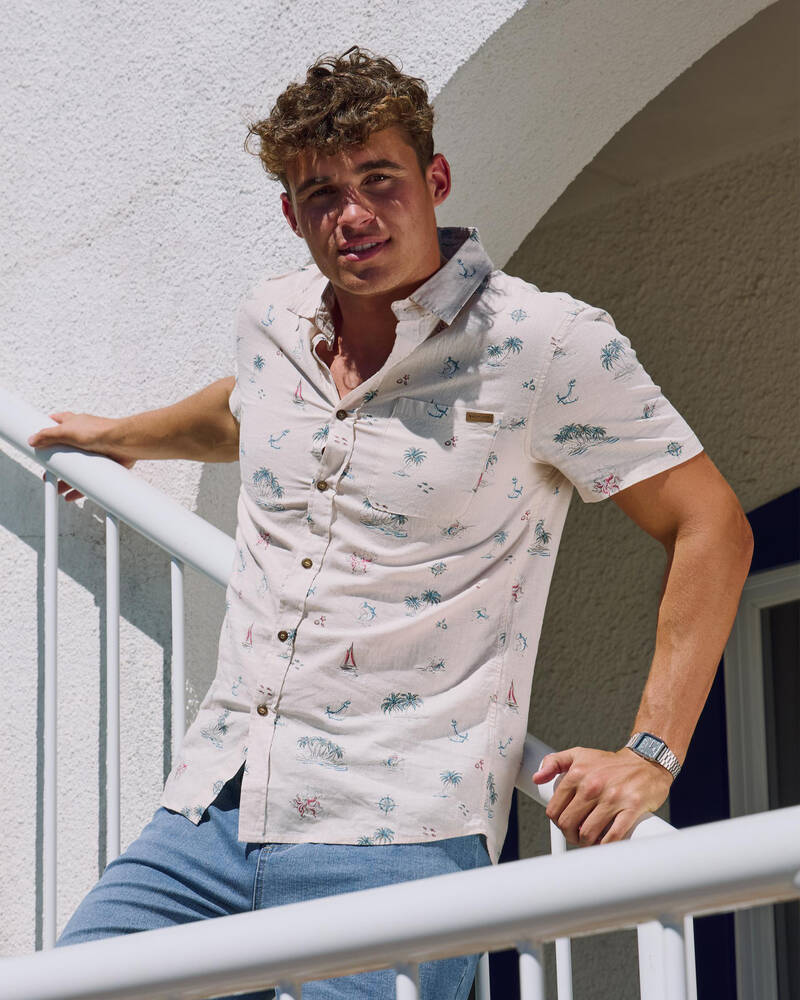 Salty Life Seashore Short Sleeve Shirt for Mens
