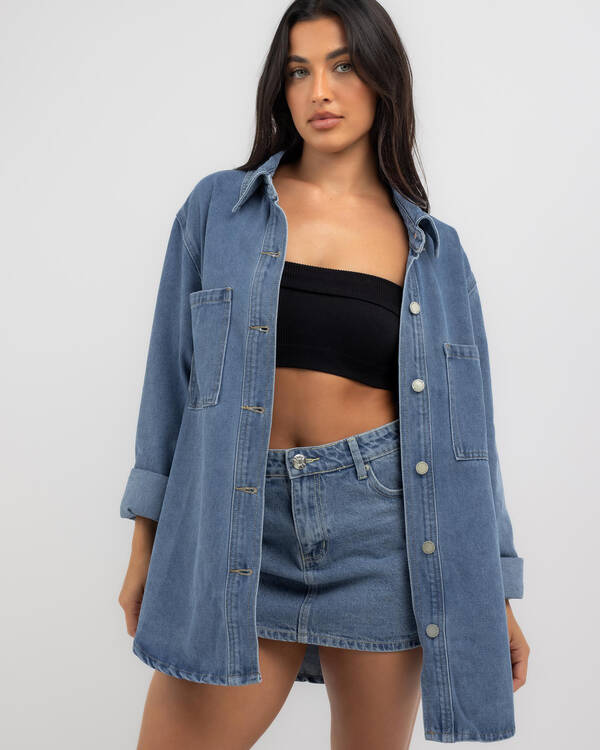 Country Denim Georgie Shacket for Womens