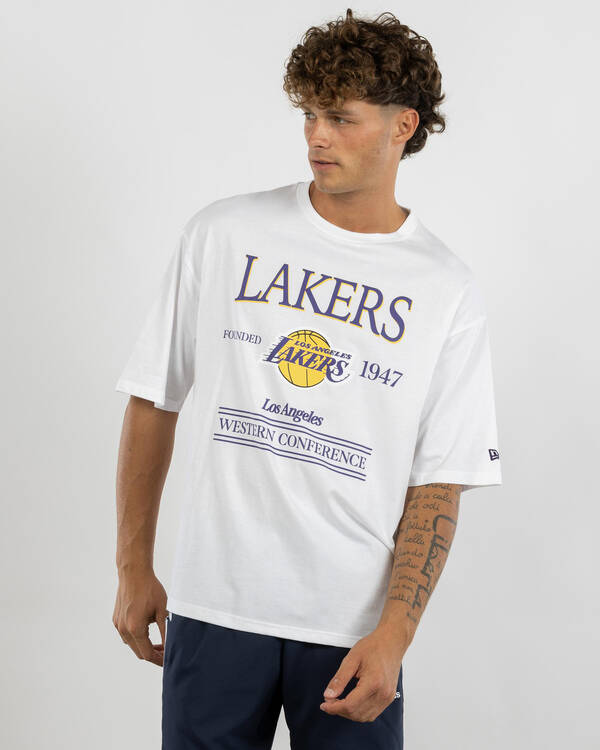 New Era Los Angeles Lakers Conference Oversized T-Shirt for Mens