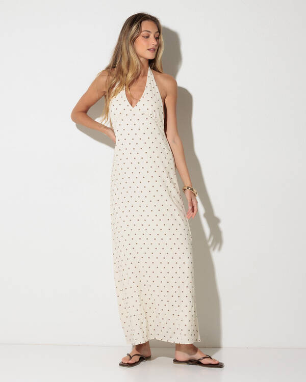 Rhythm Sandy Halter Neck Maxi Dress for Womens