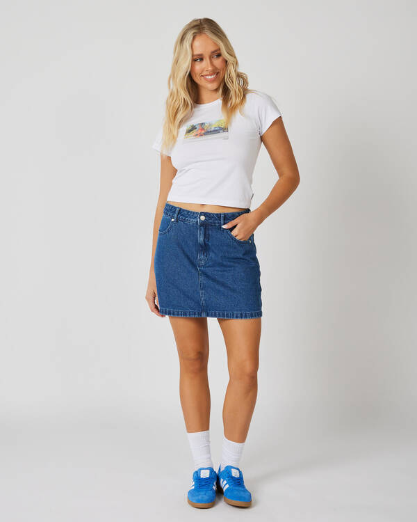 Afends Georgia Hemp Denim Skirt for Womens