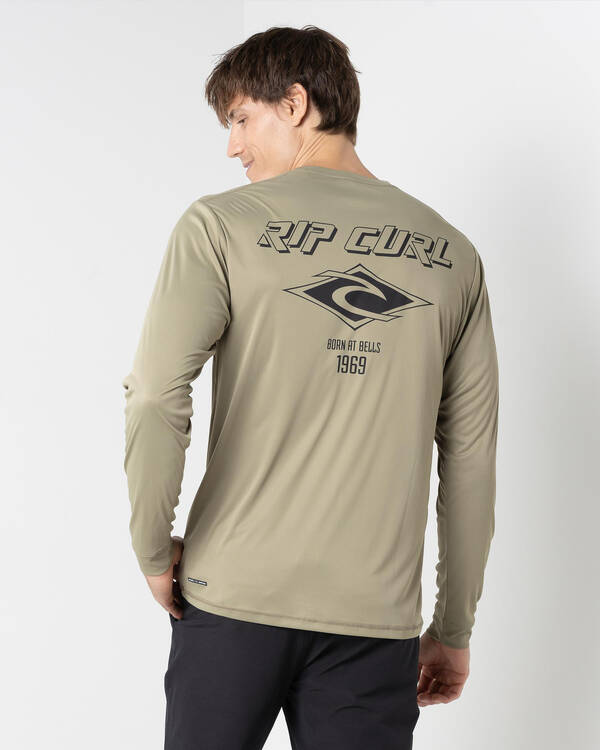 Rip Curl Icons Surflite UPF Long Sleeve Rash Vest for Mens