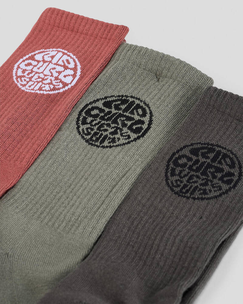 Rip Curl Wetty Crew Socks 3 Pack for Mens