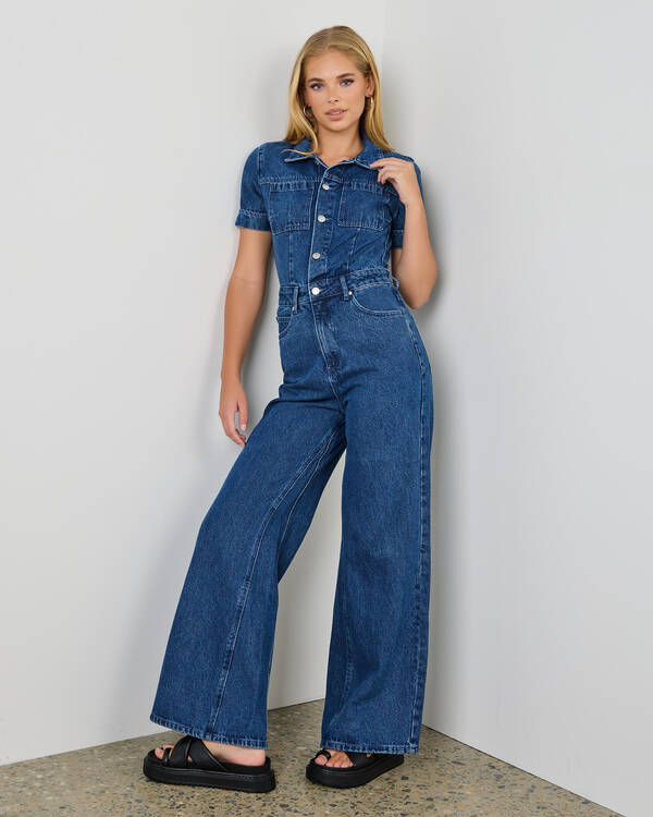 Afends Miami Hemp Denim Jumpsuit for Womens