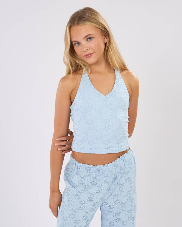 Girls' Meli French Lace Halter Top