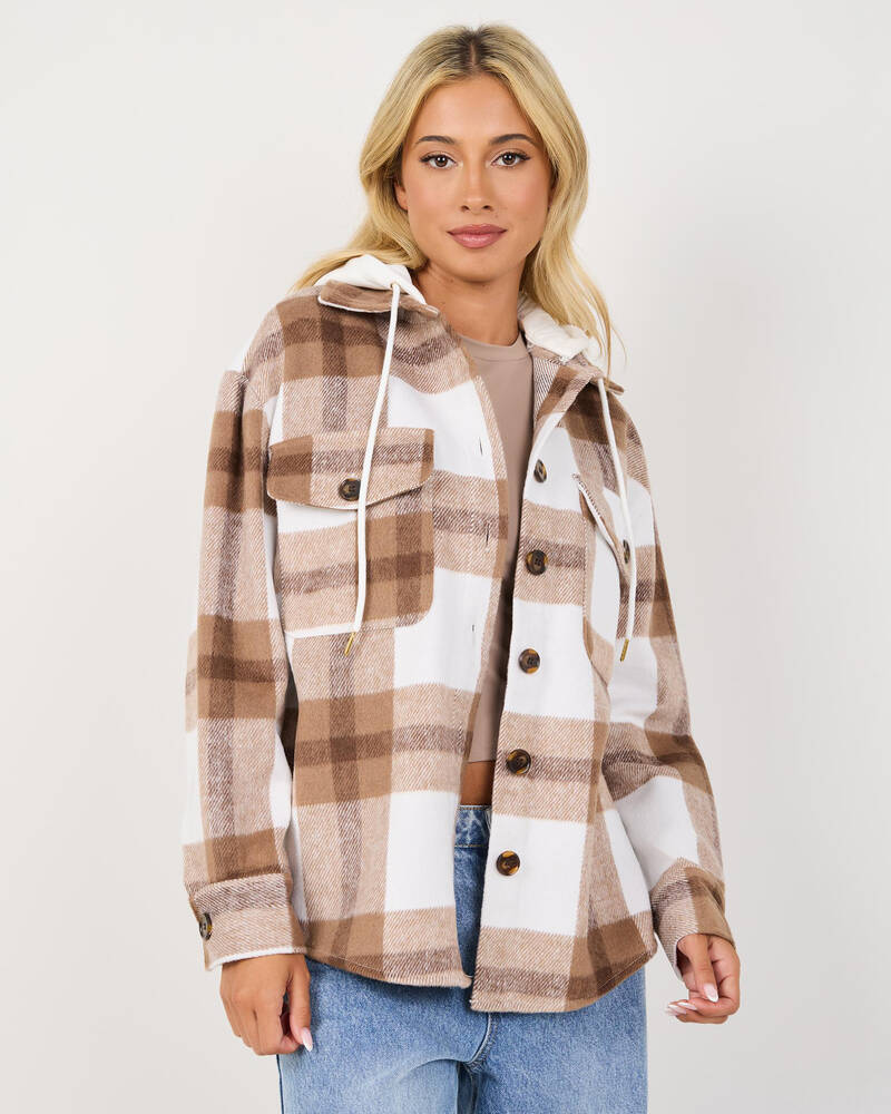 Ava And Ever Noah Hooded Shacket for Womens