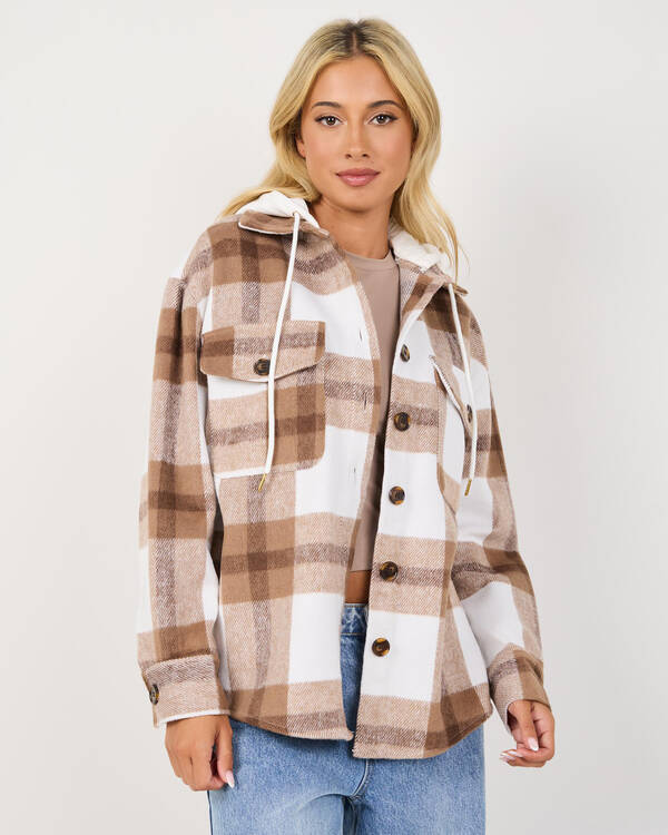 Ava And Ever Noah Hooded Shacket for Womens