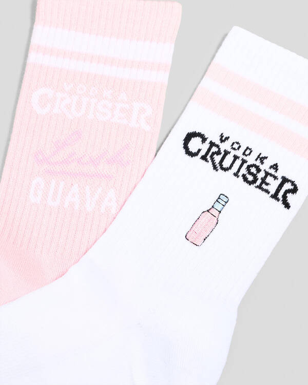 FOOT-IES Vodka Cruiser Lush Embroidery Sneaker Socks 2 Pack for Mens