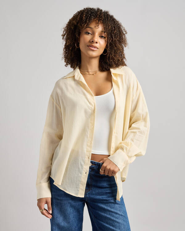 Mooloola Carlie Stripe Long Sleeve Shirt for Womens