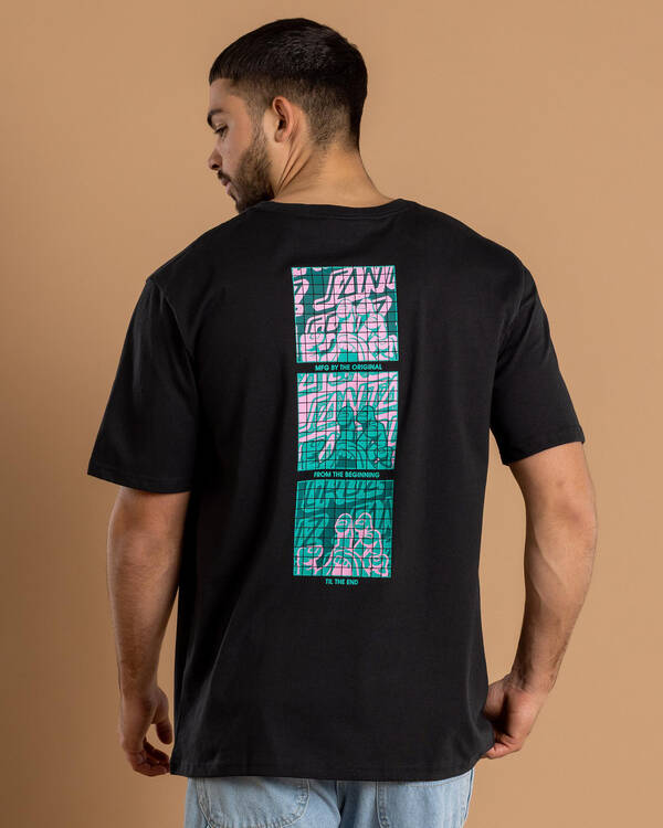 Santa Cruz Stacked Handled Strip T-Shirt for Mens