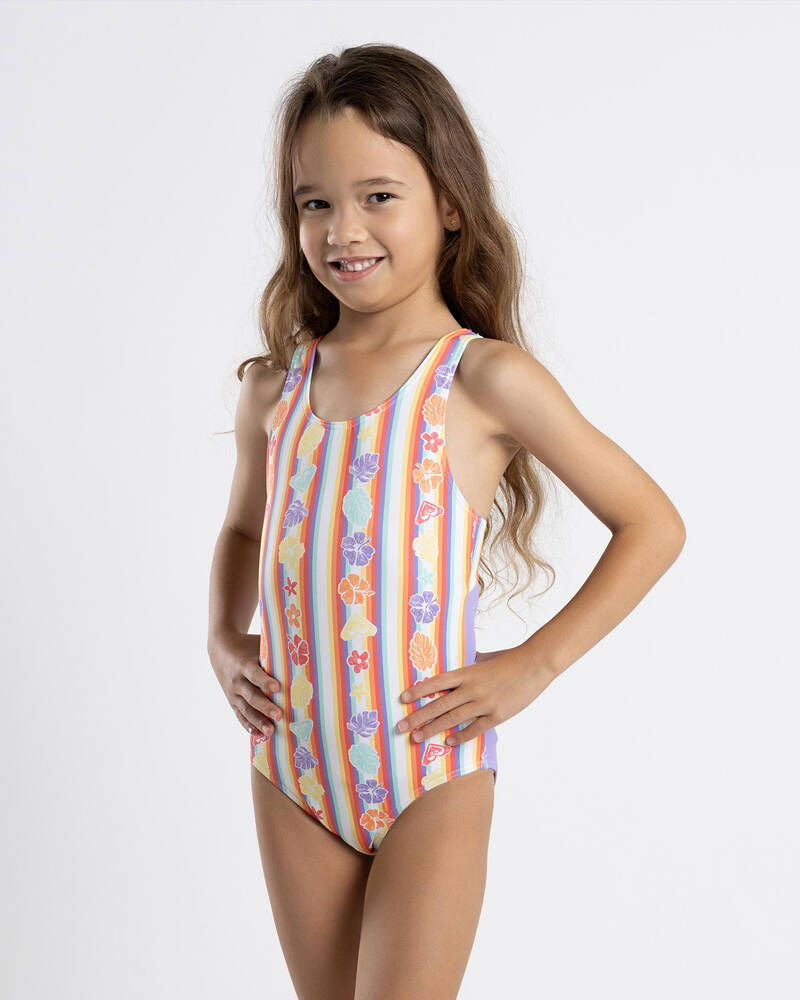Roxy Toddlers' Rainbow Bay Stripe One Piece Swimsuit for Womens