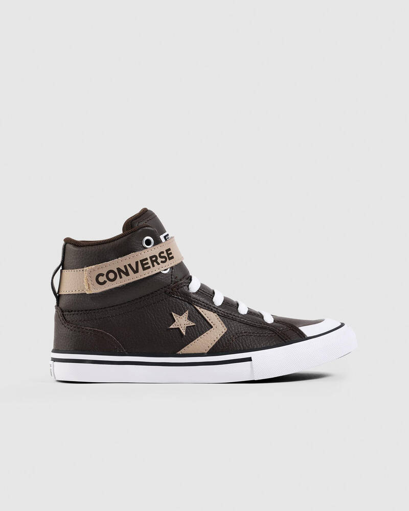 Converse Boys' Pro Blaze Strap Leather Easy On Hi-Top Shoes for Mens