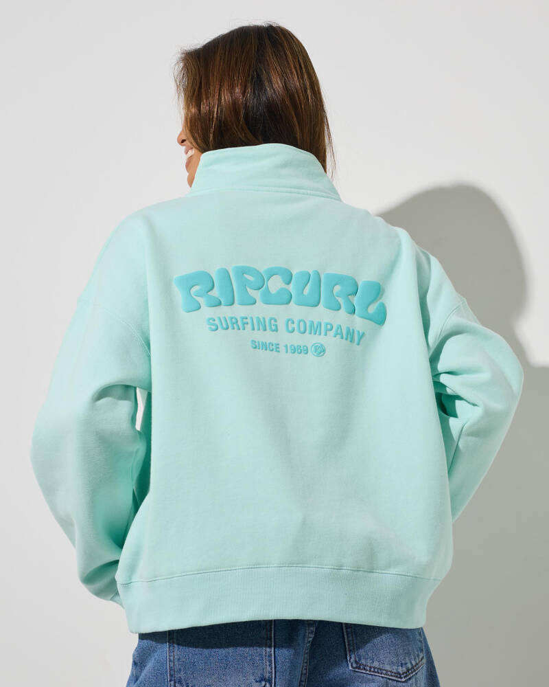 Rip Curl Surf Puff Quarter Zip Sweatshirt for Womens