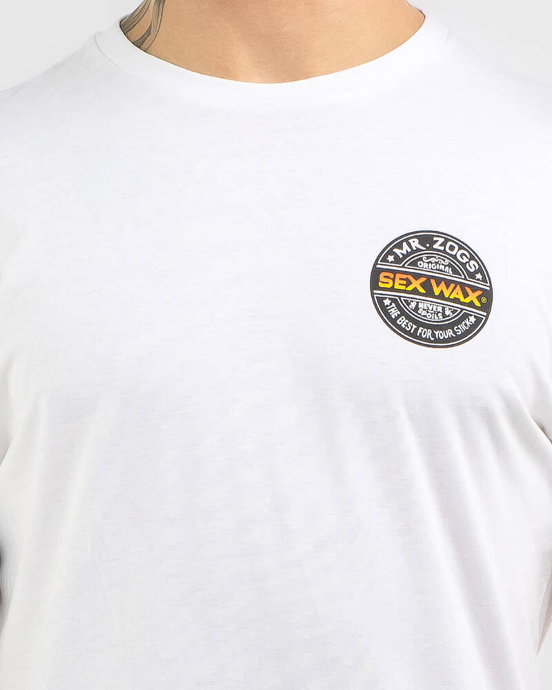 Sex Wax Word Fade Orange T-Shirt for Mens