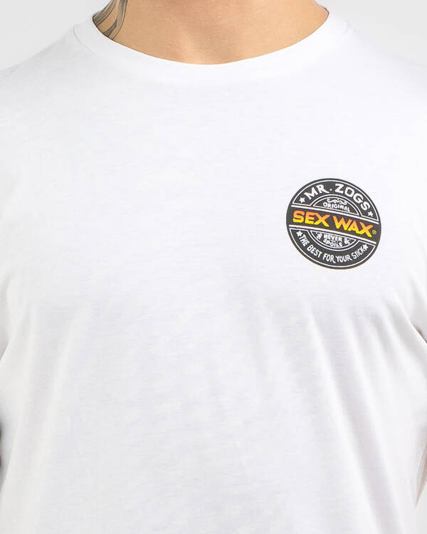Sex Wax Word Fade Orange T-Shirt for Mens