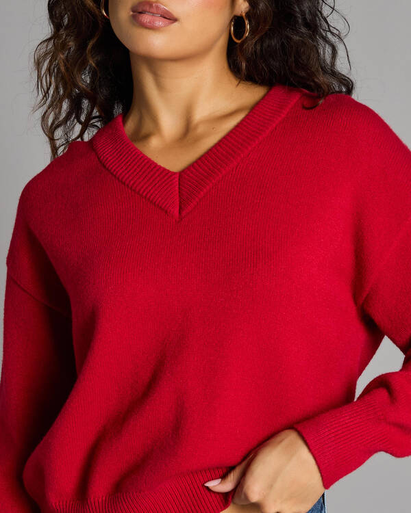 Ava And Ever Hopkins V Neck Knit Jumper for Womens