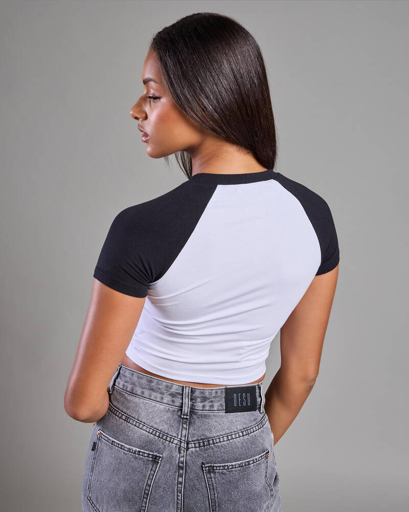 Ava And Ever Sandy Raglan Baby Tee for Womens