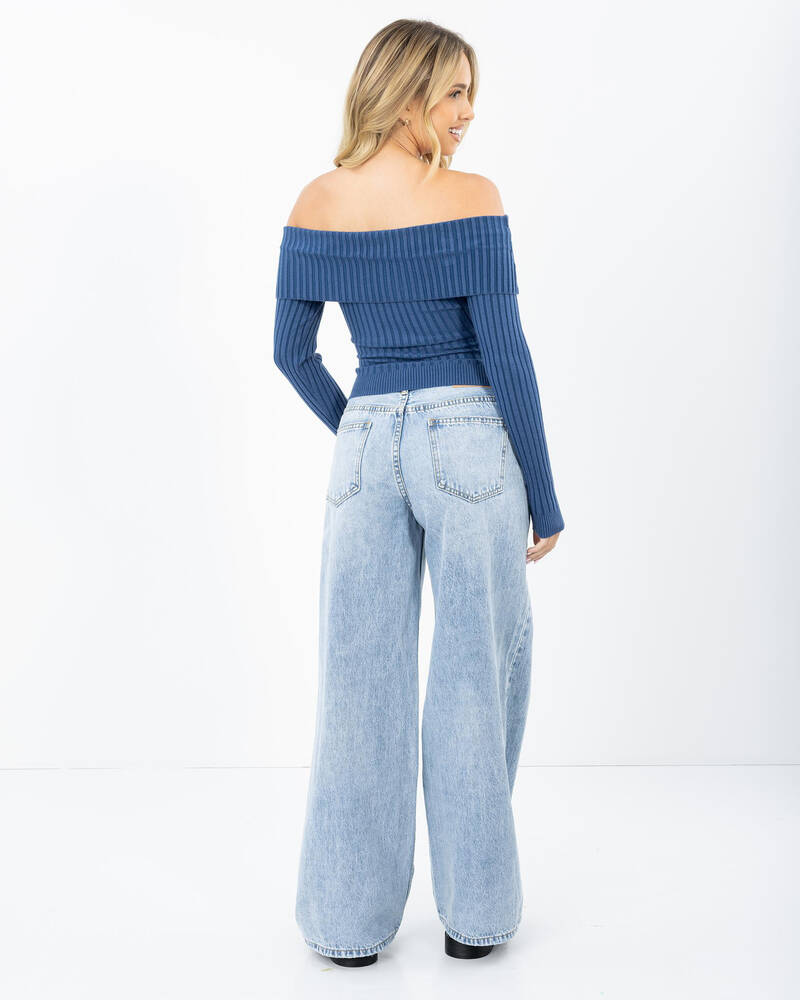Ava And Ever Ari Off Shoulder Knit Top for Womens